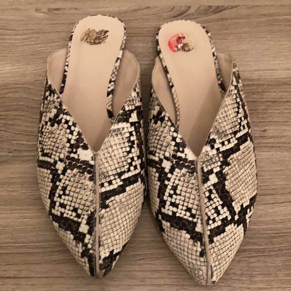 H by Halston vegan leather slide mule snake size 6 - Picture 2 of 12